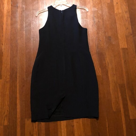 Jones New York Petite 100% Silk Black Sheath Dress 8P - Picture 8 of 9